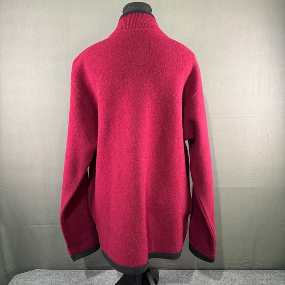 Lochaven of Scotland Sweater Men’s M 100% Lambswool Cabincore Thermal Burgundy - Picture 3 of 13